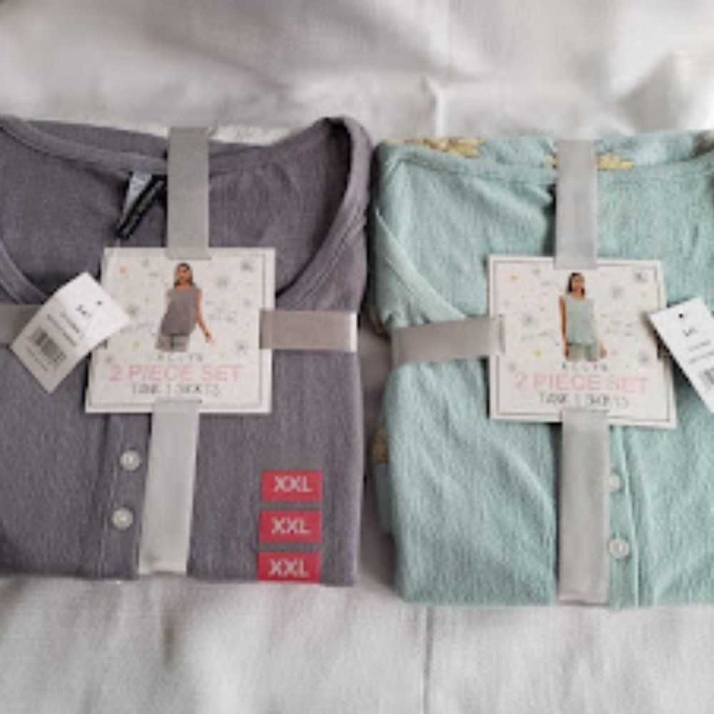 Jaclyn Intimates Pajama Sets Tank & Shorts -- 2 Sets / 4 Pieces Womens XXL - NEW